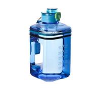 Botella de agua para exteriores, botella de agua motivacional de medio galón, gran capacidad, tapa a prueba de fugas, jarra deportiva duradera para agua potable, senderismo, gimnasio, viajes