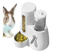 Botella de agua para hámster, 14 x 16 cm, alimentador automático de cerdos, evita derrames, dispensador automático de alimentos con diseño estructural dividido, dispensador de comida para hámster para