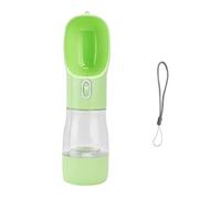Botella de Agua para Mascotas Botella de Comida 2 en 1 Dispensador de Agua portátil para Perros a Prueba de Fugas con tazón para Beber para Viajes al Aire Libre Perros Que Caminan (Verde)