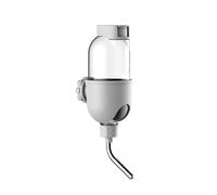 Botella de agua para mascotas para jaula de 17 onzas, dispensador de agua antigoteo para animales pequeños, conejo, cobayas, chinchilla, hurón, ardilla, erizo (gris, 17 onzas)
