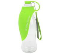 Botella de Agua para Mascotas, Portátil, 20oz, Silicona y Plástico - Hidratación Siempre Disponible, Fácil de Usar y Transportar para Perros, Gatos y Conejos (Verde)