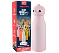 Botella de Agua para Niños Acero Inoxidable sin BPA 520ml - CapsHero Flamenco Flamingo Fia Botella Infantil Reutilizable de Doble Pared 230x70mm - Caliente 12h Frío 24h - Colección My Forever Friends