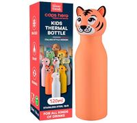 Botella de Agua para Niños Acero Inoxidable sin BPA 520ml - CapsHero Tigre Tiger Teo Botella Infantil Reutilizable Antiolor Doble Pared 230x70mm - Caliente 12h Frío 24h - Colección My Forever Friends