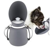 Botella de agua para perro, 800 ml, botella plegable de silicona para mascotas con cordón desmontable para caminar, senderismo, entrenamiento y equitación