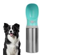 Botella de agua para perros | 400 ml portátil para cachorros de acero inoxidable dispensador de agua - tanque resistente a fugas para viajes, mochila de verano, playa, senderismo, coche, al aire libre