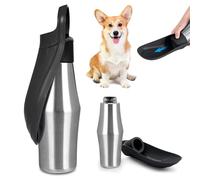 Botella de agua para perros, botella de 750 ml para perros, plegable 180°, botella de agua portátil para mascotas, botella de agua para perros, botella de agua para perros para entrenamiento (negro,