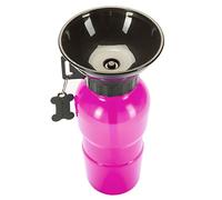 Botella de Agua para Perros con Bebedero Integrado Botella de Agua para Viajes Botella para Perros con Bebedero 600ml (Rojo)