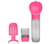Botella de agua para perros de 500 ml con taza y pala integradas, comedero portátil para mascotas con interruptor a prueba de fugas, soporte integrado para bolsa de basura para perros, viajes al aire