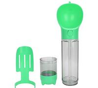 Botella de agua para perros de 500 ml con taza y pala integradas, comedero portátil para mascotas con interruptor a prueba de fugas, soporte integrado para bolsa de basura para perros, viajes al aire