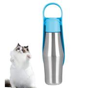 Botella de agua para perros en paseos, botella de viaje para cachorros con cuenco, recipiente de acero inoxidable a prueba de fugas de 750 ml para perros, gatos, senderismo, camping al aire libre
