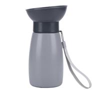 Botella de agua para perros, ideal para senderismo, cachorros, portátil, a prueba de fugas, para todas las razas de perros, color gris.