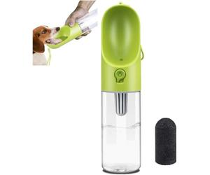 Botella de Agua para Perros para Caminar-Dispensador de Agua para Mascotas Moda Antibacterial portátil para Perros Viaje Botella para Beber Agua(Verde)