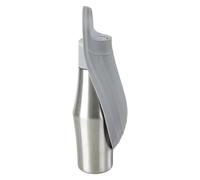 Botella de agua para perros para paseos, bebedero portátil con recipiente para comida, 750 ml, acero inoxidable, portátil, a prueba de fugas, para perros, gatos, senderismo, viajes al aire libre