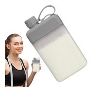 Botella de agua plana genérica para bolso de mano, botella de agua plana | Botella pequeña de 450 ml | de viaje y bolsillo, compañero de gimnasio simple, rectangular y adecuado para bolsa