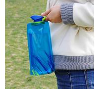 Botella de agua plegable de 700 ml - Botella de agua flexible y plegable | Botella de agua deportiva reutilizable y sin fugas, perfecta para acampar, trotar, ciclismo, senderismo