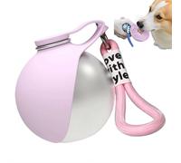 Botella de agua plegable para mascotas, contenedor portátil 2 en 1 de agua para perros con cuenco de silicona, 285 ml, a prueba de fugas, para paseos, caminatas, viajes por carretera, visitas al