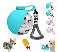 Botella de agua plegable para perros para caminar, botella de agua portátil 2 en 1 con cuenco de silicona, dispensador de botellas de agua de viaje a prueba de fugas para caminatas, viajes por