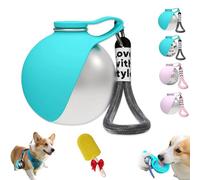 Botella de agua plegable para perros para caminar, botella de agua portátil 2 en 1 con cuenco de silicona, dispensador de botellas de agua de viaje a prueba de fugas para caminatas, viajes por