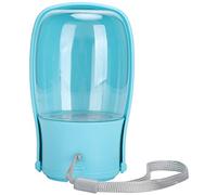 Botella de agua plegable para viajes al aire libre de plástico para mascotas, hervidor portátil para perros y gatos con filtro de carbón activado, cierre a prueba de fugas con un (Taza plegable azul)