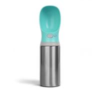 Botella de agua portátil de acero inoxidable de 400 ml para perros, dispensador de agua para cachorros, ideal para viajes y senderismo