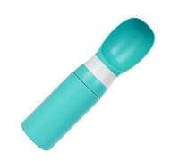 Botella de agua portátil para perro, dispensador de agua portátil de acero inoxidable para cachorros, 400 ml, accesorio a prueba de derrames para carretera, playa, verano, camping, senderismo, viajes
