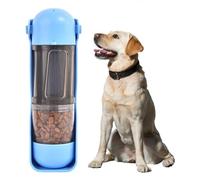 Botella de agua portátil para perros, botella de agua 3 en 1 para exteriores, a prueba de fugas, para caminar al aire libre, senderismo, viajes, #azul