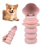 Botella de agua portátil para perros, vaso plegable a prueba de fugas, dispensador de agua de viaje para mascotas con manejo con una sola mano, práctica botella para perros para senderismo, camping