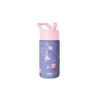 Botella de agua Simple Modern Summit para niños con tapa de pajita | Vaso de acero inoxidable para niños, vaso térmico aislado |Peppa Pig Bubbles