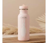 Trixie - Botella de Beber Para Niños de Acero Inoxidable 500 Mililitros - Mrs. Rabbit (Conejo)