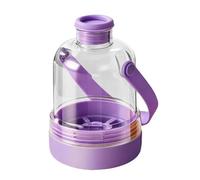 Botella De Agua Transparente Multifuncional Máquina de hielo transparente multifuncional for botella agua con bandeja, taza café helada portátil(Purple)