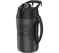 Botella de agua Under Armour Playmaker Sport Jug con asa, aislamiento de espuma y resistente a fugas, 64 oz, gris azabache/negro