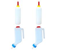 Botella de alimentación de cordero con capacidad para leche, biberón de lactancia, tetina de silicona para una fácil lactancia, comedero ergonómico de leche desmontable
