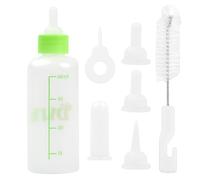 Botella de Alimentación para Mascotas, Kit de Biberón para Cachorros de Perro Gatitos, Botella 60ml 150ml de Silicona con Mini Pezones de Repuesto para Animales Pequeños (Verde pequeño)