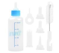 Botella de Alimentación para Mascotas, Kit de Biberón para Cachorros de Perro Gatitos, Botella 60ml 150ml de Silicona con Mini Pezones de Repuesto para Animales Pequeños (Azul pequeño)