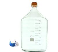 Botella de almacenamiento de medios redonda de vidrio de borosilicato con tapa de fase móvil GL45 de 5 orificios - Capacidad de 100 ml a 20000 ml(20000ml)
