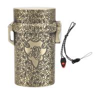 Botella de almacenamiento de metal, organizador hermético resistente para pesca, contenedor de almacenamiento liviano para artículos pequeños, anzuelos de pesca, sal, pimienta, (Bronze)