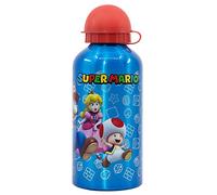 Botella de aluminio para niños - cantimplora infantil - botella de agua reutilizable de 500 ml de Super Mario