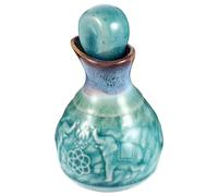 Botella de Aromaterapia de Cerámica Tapón, Boca Ancha | Sellado Resistente a Fugas, Fácil de Rellenar, para Aceites Esenciales y Sales de Baño