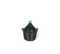 Botella de balón de 15 l, cuello estrecho, vidrio, verde, boca: tapa de solapa