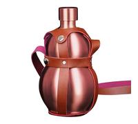 Botella de botella de acero - Plegable de agua deportiva de 1,5 L, hervidor de agua de acero inoxidable, diseño de fugas | Botella exterior grande con correa de transporte para gimnasio, viaje,