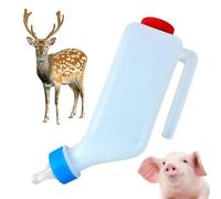 Botella de cabra a escala, alimentador de agua de leche, botella de cordero de 8,27 x 3,35 pulgadas con marca de medición, biberones de alimentación portátiles, botellas de bebedero de ganado con dise