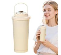 Botella de café | Botella de agua con inserto de cerámica, vaso de vacío con asa | El vaso para botellas está hecho de materiales de dos capas y ofrece espacio para todo tipo de bebidas: hogar