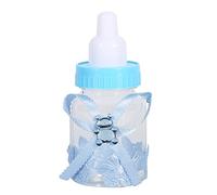 Botella de caramelo de 50 piezas, botella de caramelo de estilo alimentador, caja de botellas de chocolate y caramelo para baby shower, regalos, regalos, decoraciones(azul)