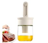 Botella de cepillo de aceite de silicona - Dispensador de aceite 2 en 1, gotero de aceite | Cepillo retráctil de silicona, botella de aceite de oliva con cabeza de cepillo, herramienta de cocina