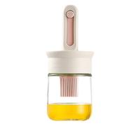 Botella de cepillo de aceite de silicona - Dispensador de gotas de aceite, botella de cepillo retráctil | Aplicador de cepillo de silicona, dispensador de aceite 2 en 1, para , panqueques, asados