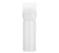 Botella de cepillo de tinte para el cabello de Botella de champú Aplicador de dispensador de colorante de aceite Herramientas de punta de cepillo con capacidad de 120 ml para teñir el cabell(Blanco)