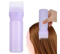 Botella de cepillo para tinte para el cabello|Botella para tinte para el cabello, cepillo aplicador de peine de champú de 160ML para herramienta de teñido, color morado