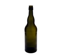 Botella de cerveza belga de 1000 ml, vidrio, verde antiguo, boca: tapón mecánico