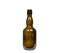 Botella de cerveza con cuello estilo belga de 500 ml, vidrio, verde antiguo, boca: tapón mecánico