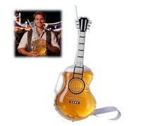 Botella de cerveza con forma de guitarra divertida de 2500 ml, dispensador de cerveza, recipiente decantador de whisky, guitarras para beber cervezas con pajita, para vino, jugo, agua, hogar, bar